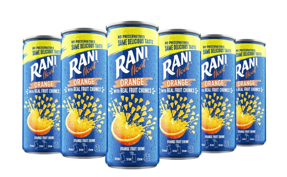 Rani Float Orange Flavor Fruit Drink | Fruit Drink | Orange Fruit Drink | PACK OF 6-240ml EACH