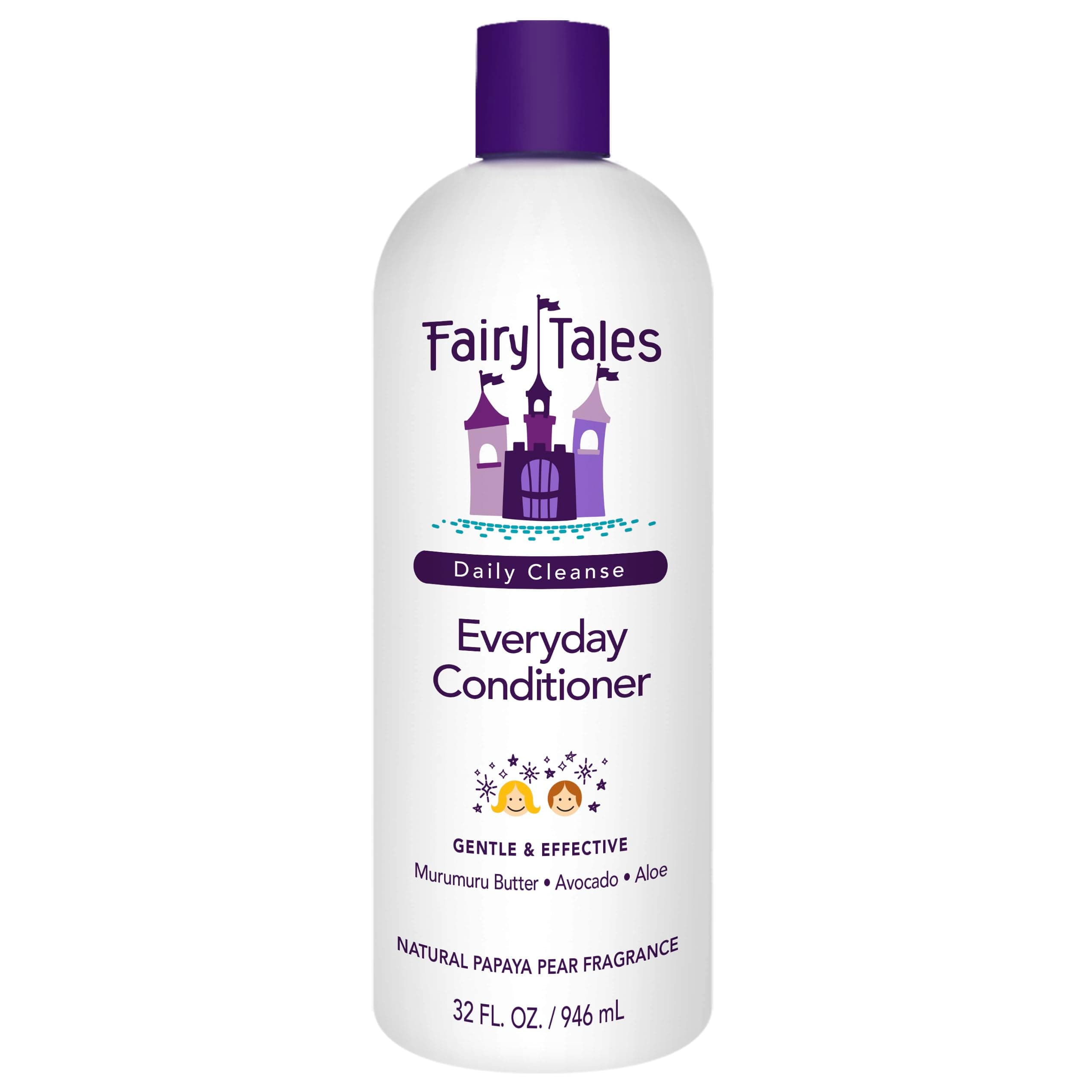 Fairy Tales Daily Cleanse Everyday Kids Conditioner - Gentle Natural Defining Conditioner, Tangle Free, Moisturizing and Hydrating Formula, Clean and Natural Ingredients - Paraben Free - 32 oz.