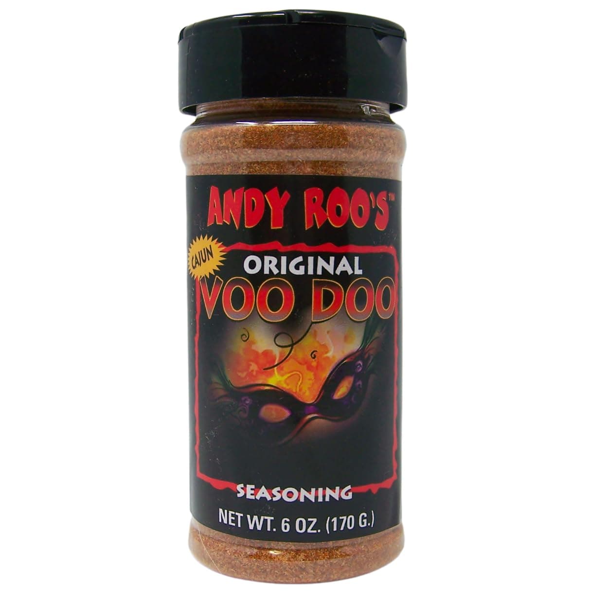 Andy Roo's Cajun VooDoo Seasoning, 6 Ounce Shaker