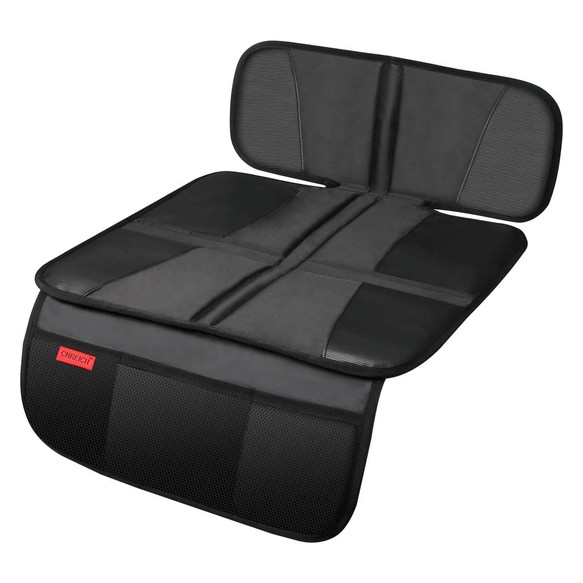 Dear Auto Car Seat Protector - Thick Padding - Durable, Waterproof Fabric, Leather Reinforced Corners Black