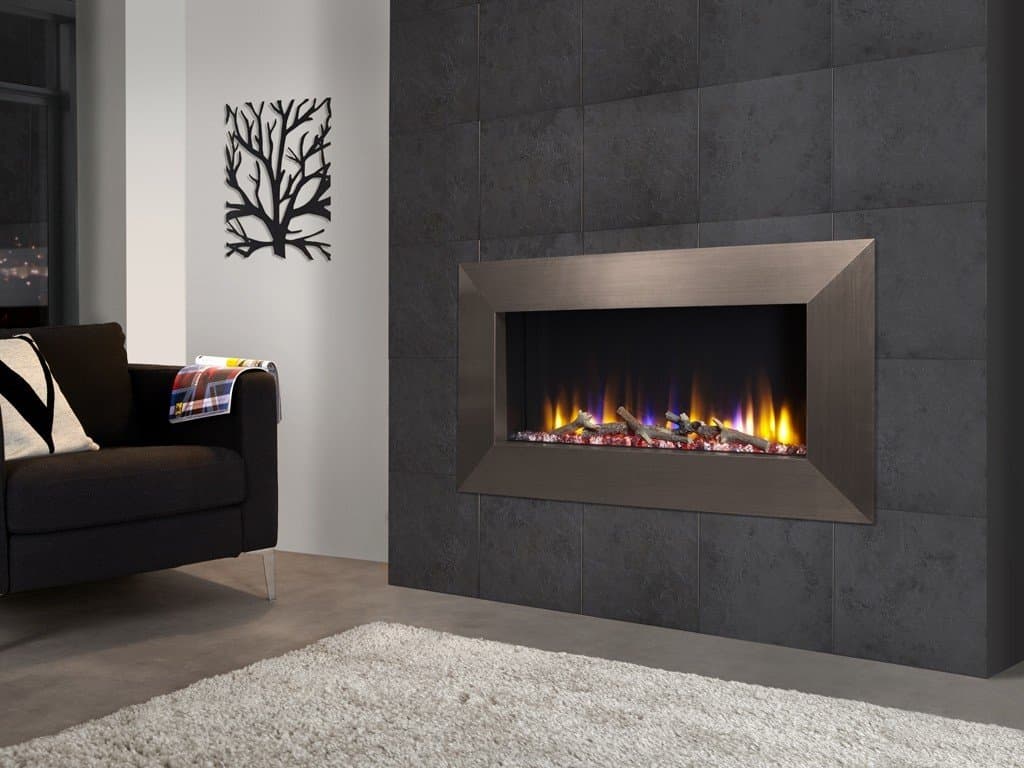Celsi Designer Fire Ultiflame VR Instinct 33" Champagne Wall Mounted Inset Electric Fire