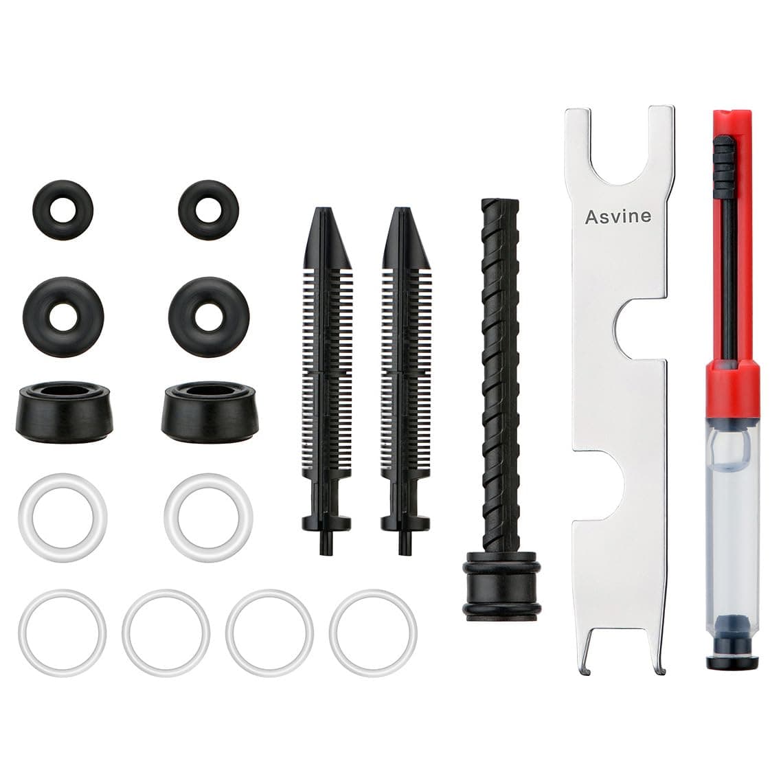 Vacuum and Piston Fountain Pen Accessories, Repair Parts Kit, O-Rings, Gaskets, Piston Rod, Grease, Feeds, Wrench