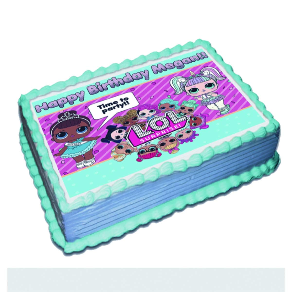 Surprise Dolls Personalized Cake Toppers 1/4 8.5 x 11.5 Inches Birthday Cake Topper