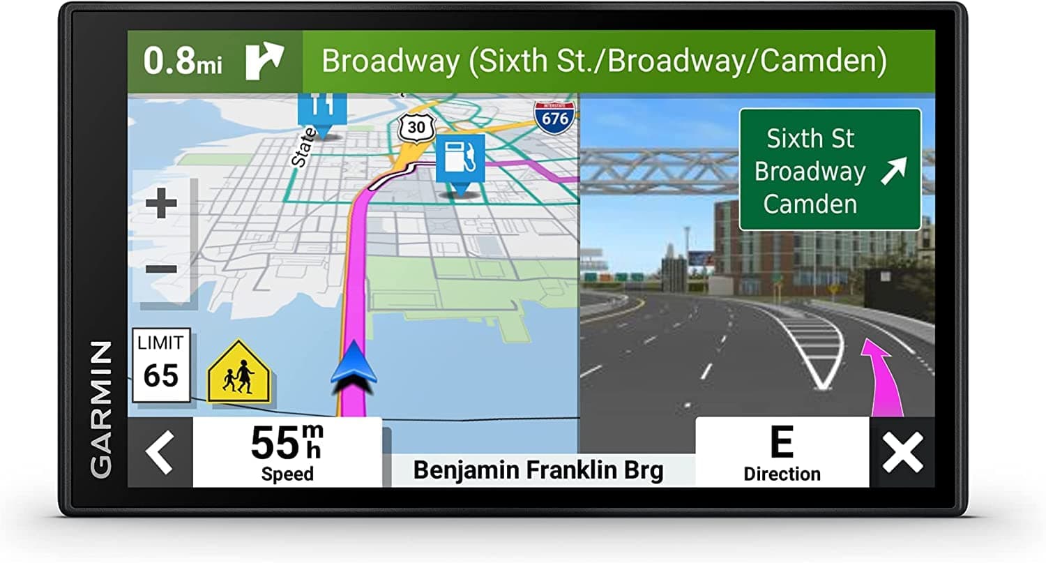 Garmin DriveSmart 66 EX 6-Inch Car GPS Navigator with Advanced Lane Guidance, Real-Time Traffic and Lifetime Map Updates (Black) (Renewed)