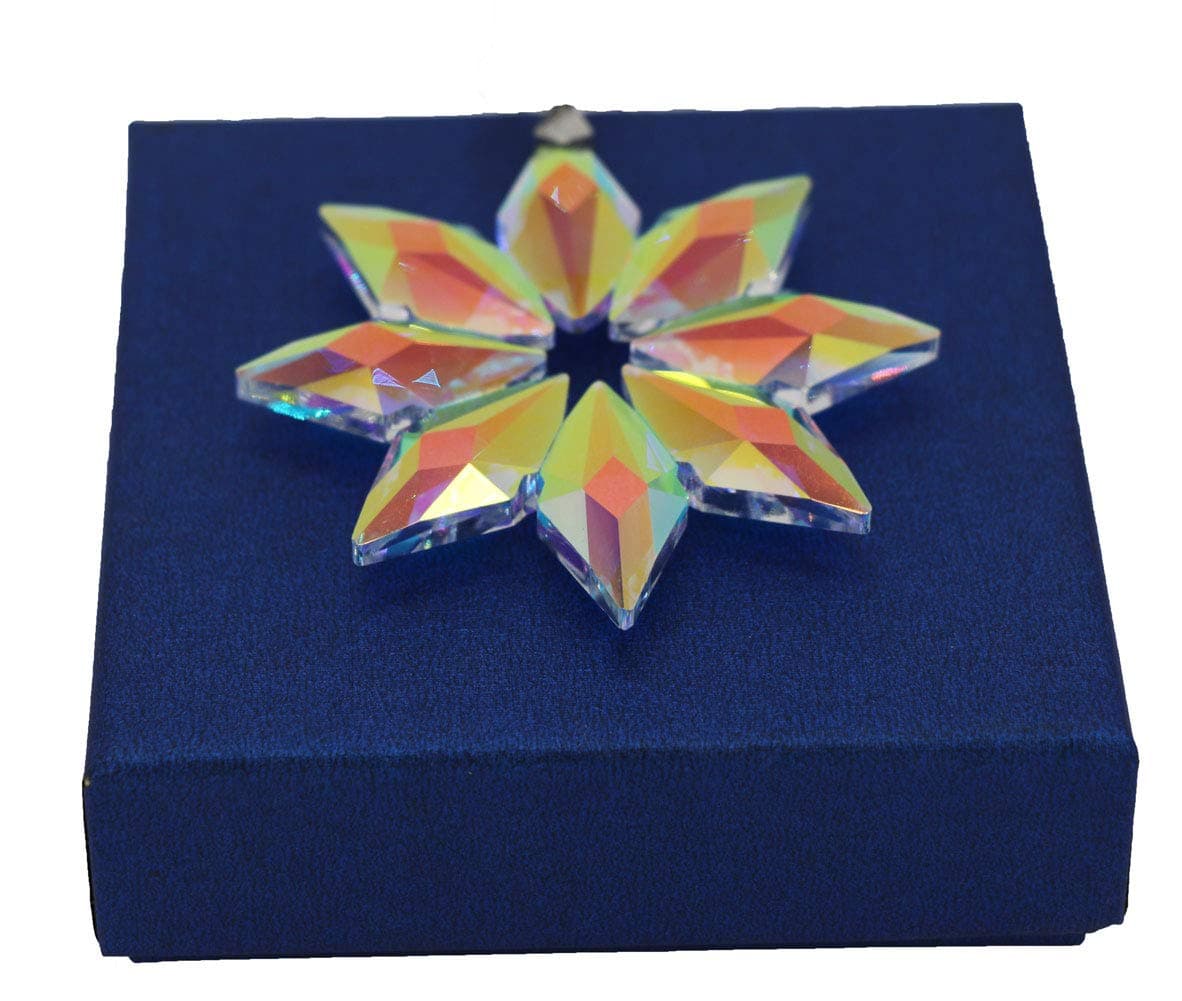 Car Mirror Pendant,Crystal Car Rear View Mirror Pendant Hanging Decorations Ornament, Crystal Snowflake Car Rear View Mirror Hanging Accessories (B)