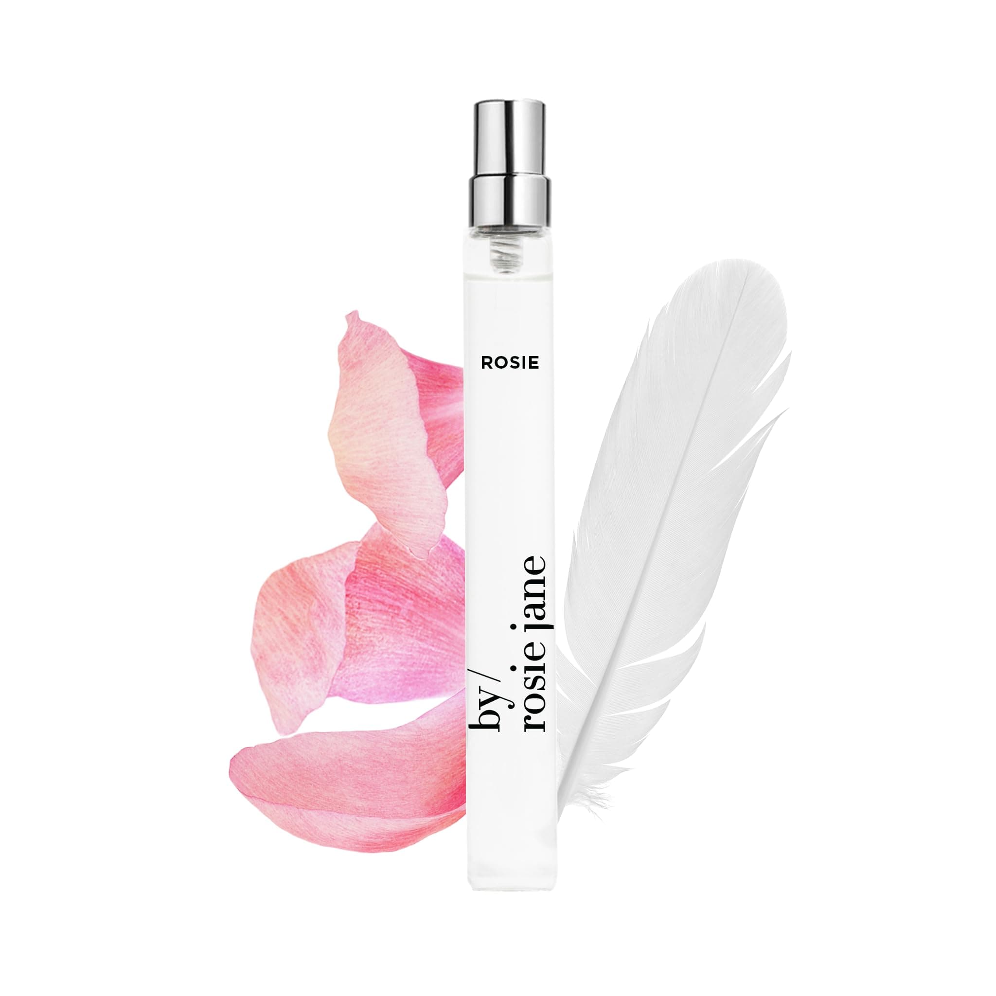 Travel Perfume Spray (Rosie) - Clean Perfume for Women - Non-Toxic Body Mist with Notes of White Musk & Sweet Rose - Paraben, Sulfate & Phthalate Free (10ml)