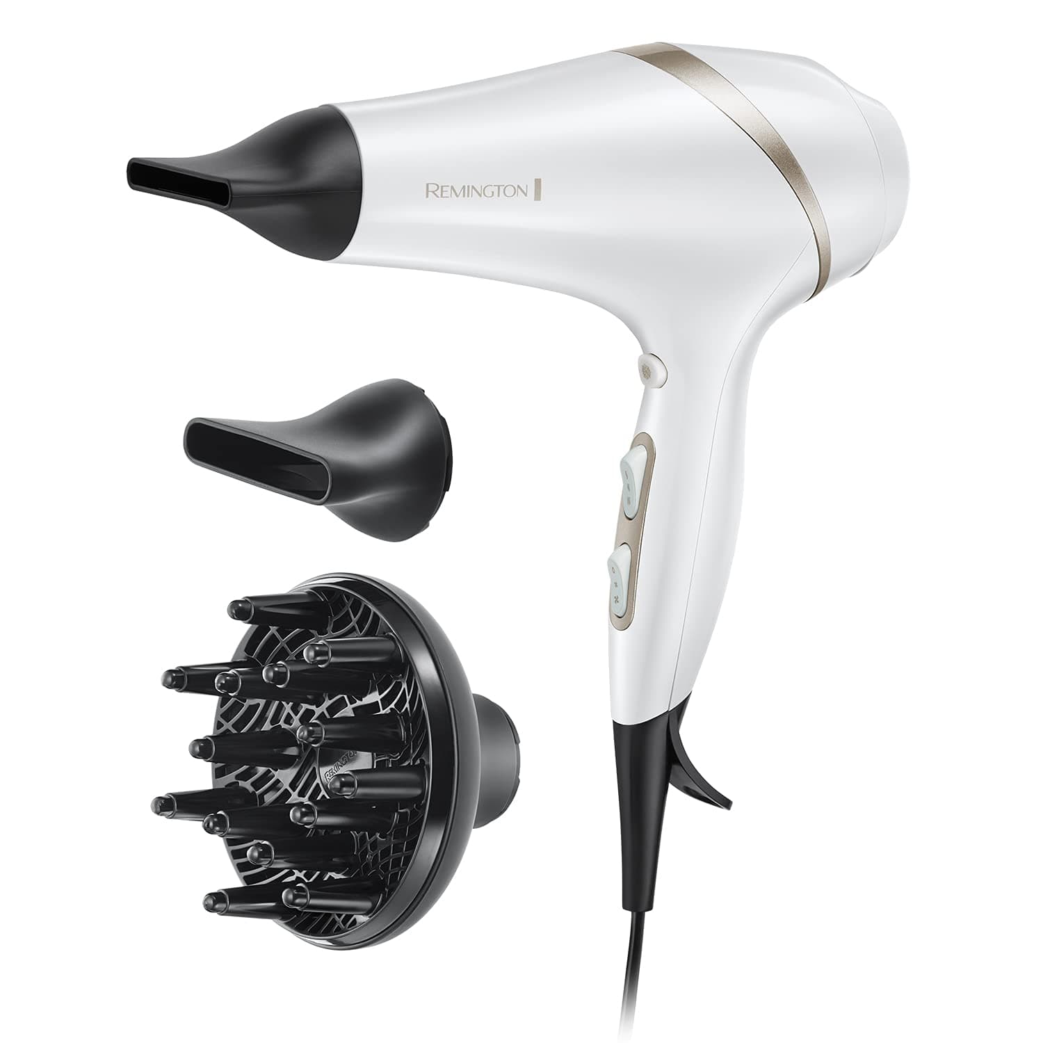 Hydraluxe Hair Dryer (Micro-Conditioners to Help Balance Moisture, Hydracare Temperature Setting for Healthy Hair, Diffuser, Slim Styling & Wide Concentrators, Powerful, Ionic, 2300W) AC8901