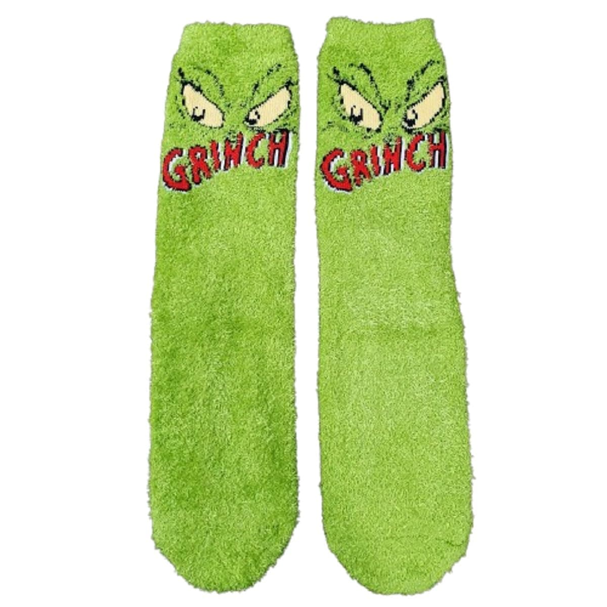 The Grinch Cozy Socks for Women – Fuzzy, Soft, Warm Christmas Slipper Socks (UK Size 3-7)
