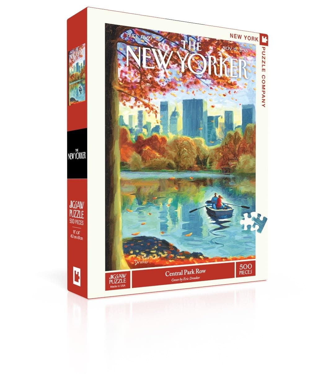 New York Puzzle Company - New Yorker Central Park Row - 500 Piece Jigsaw Puzzle for Family Game Nights by Eric Drooker