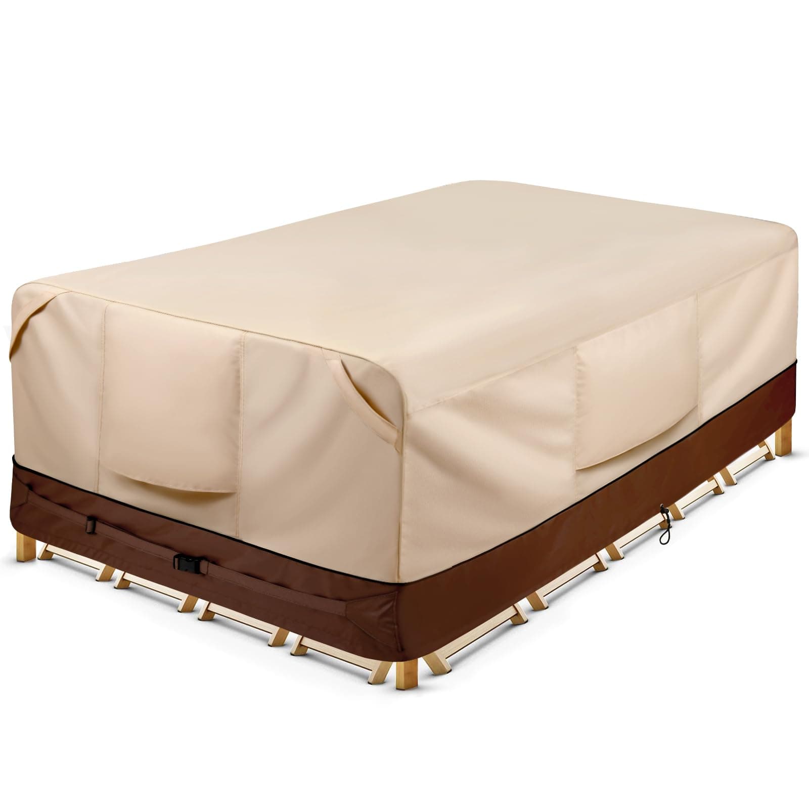 COSFLYWaterproof Patio Furniture Set Covers Durable, Outdoor Table and Chair Covers Rectangular Large - Fits up to 98L x 78W x 32H inches