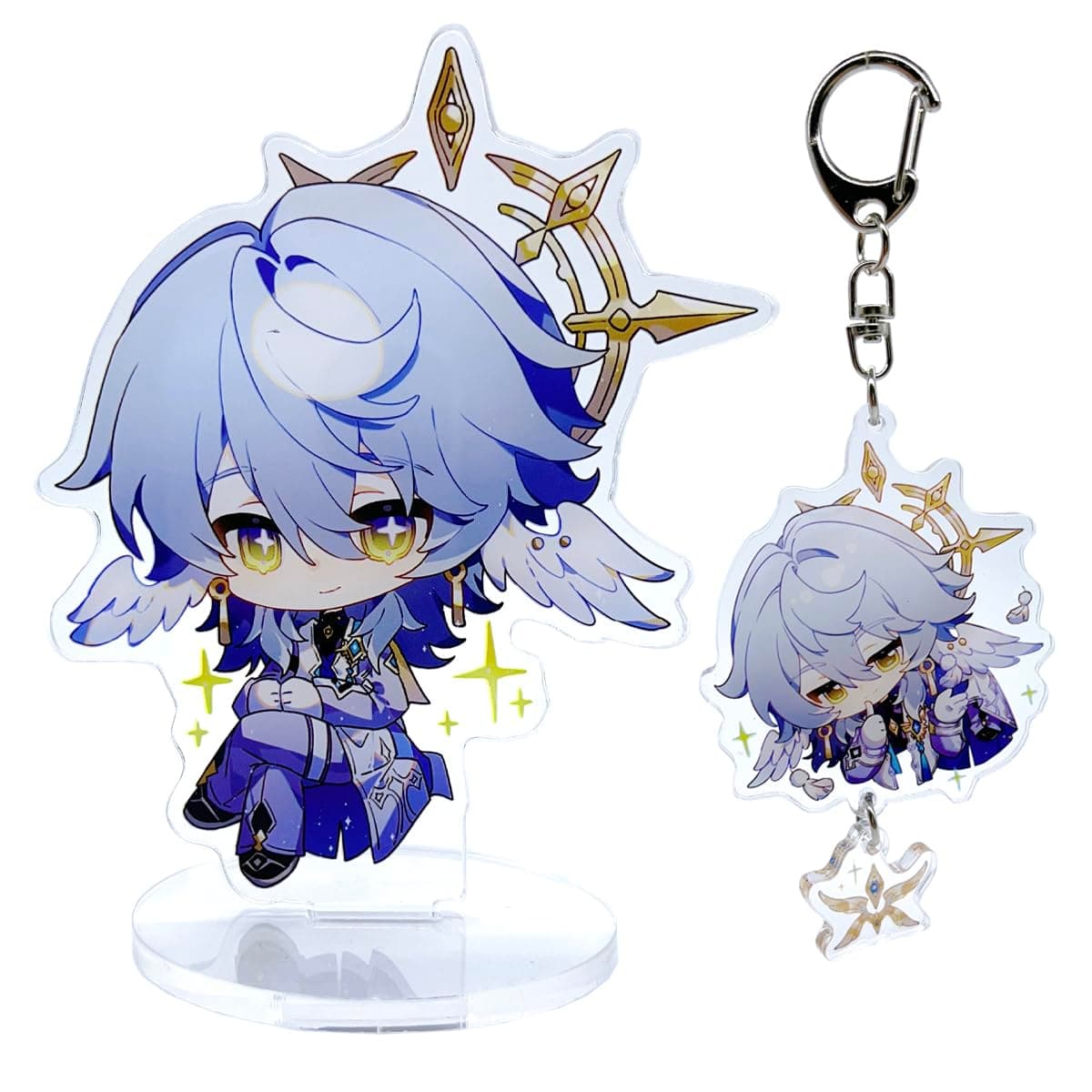 narukami Honkai Star Rail Acrylic Stand Figure Keychain Set, Character Stand Figure with Keychain