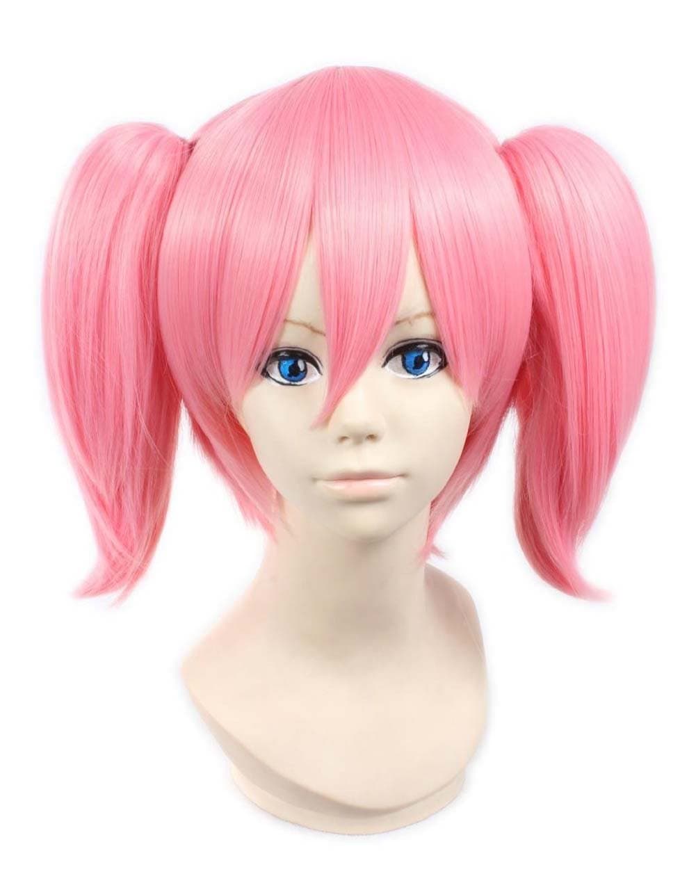 Etruke Short Puella Magi Madoka Magica Pink Pigtail Girl Cosplay Wigs