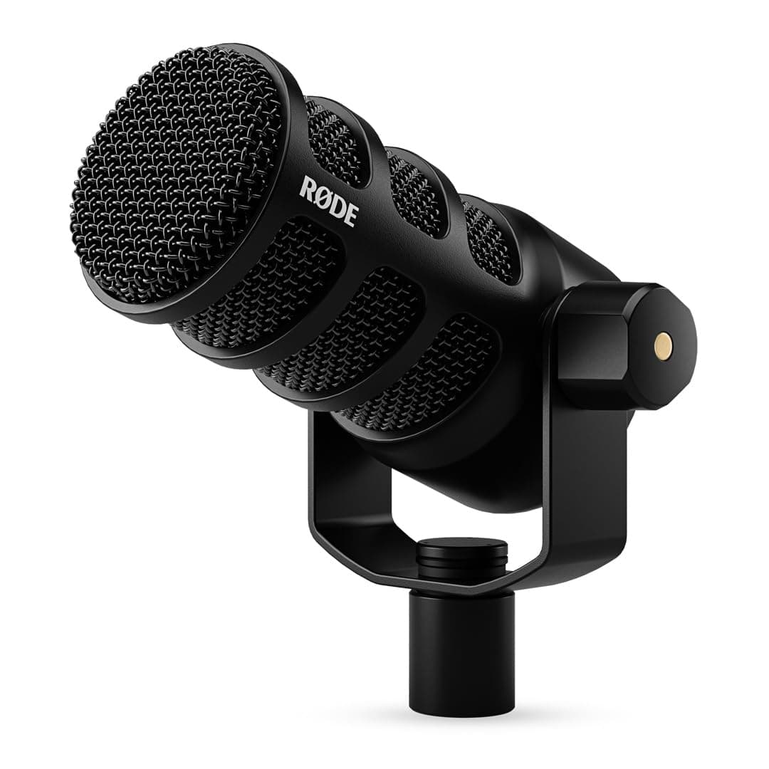 RODE Microphones Road Microphones Pod Microphone USB XLR and USB-C Connections Dynamic Microphone PODMICUSB