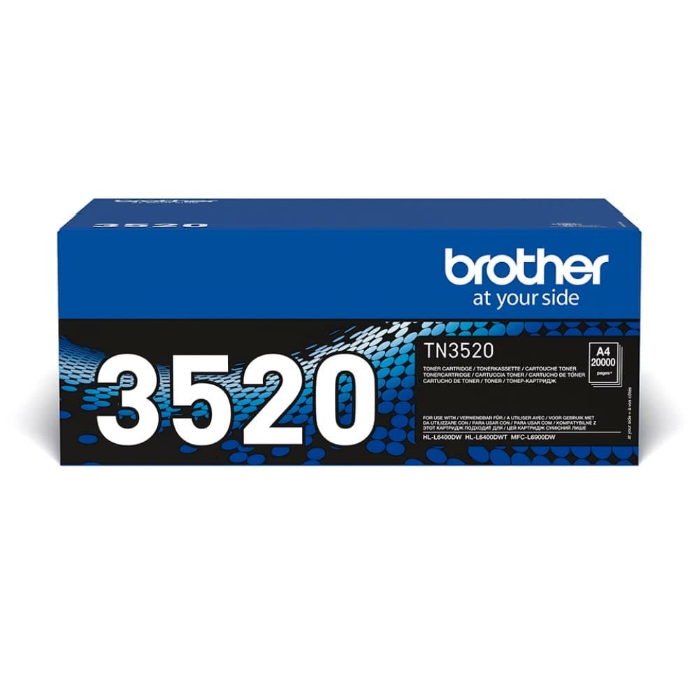 Brother TN-3520 Toner Cartridge, Black, Single Pack, Ultra High Yield, Includes 1 x Toner Cartridge, Brother Genuine Supplies