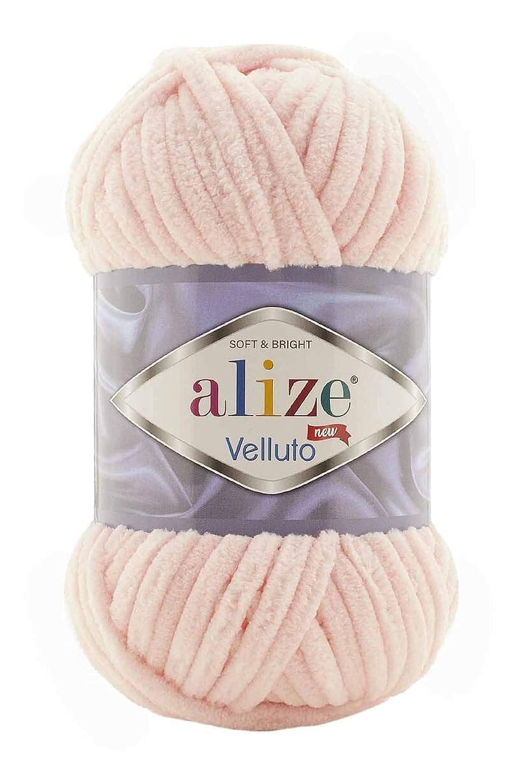 Velluto Hand Knitting Yarn 1PC (Powder Pink No. 340)