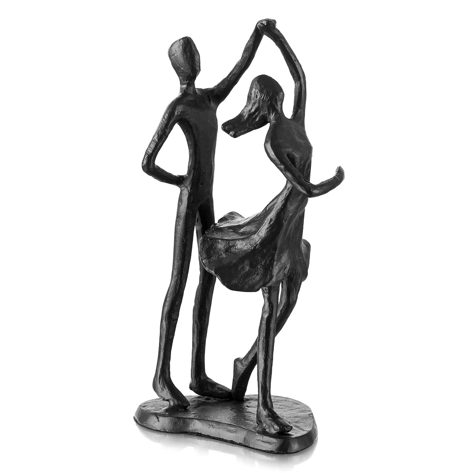 Sziqiqi Iron 6th for Couple - Black Metal Couple Sculpture Gifts for Her Aesthetic Statue Decor Abstract Figurines Centerpiece Decoration for Women Wife Friend Girlfriend Him Men