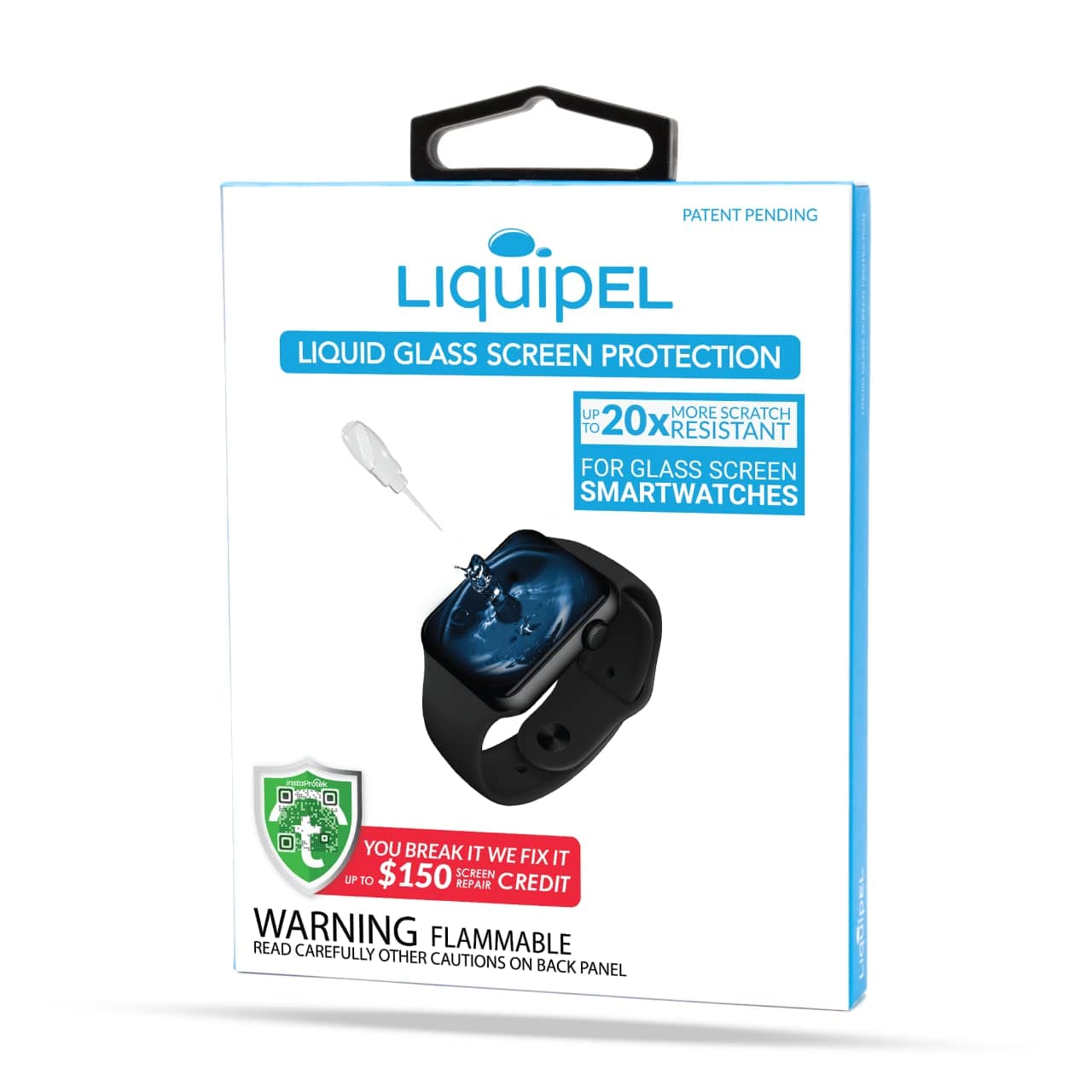 Liquid Glass Screen Protector Apple Watch 9H Hardness Universal for Watches and Wearables with a “You Break It, We Fix It” $150 Protection Plan by Liquipel