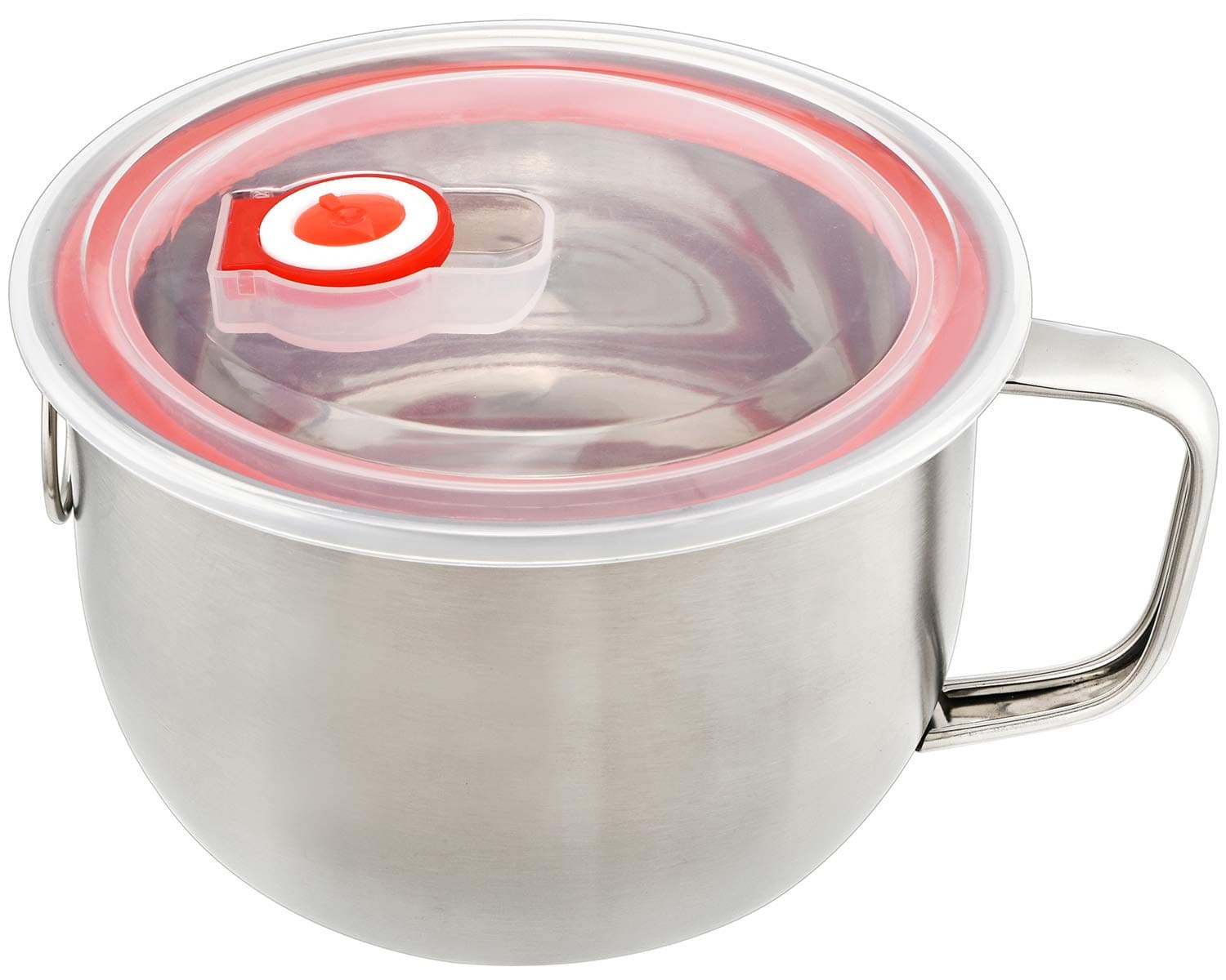 Mirenlife 18/8 Stainless Steel Leak Proof Food Storage Container with Handle and Lid, Snack Bowl, Stainless Steel Bento Lunch Box, Soup Bowl, Noodle Pot, Ramen Cooker, Induction Cooker Directly