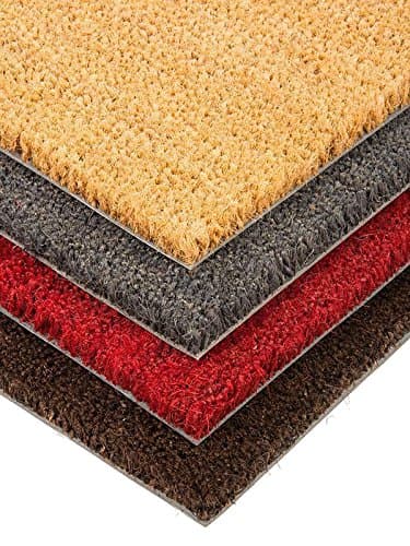 Coconut Fibre Entrance Matting - Grey 60cm x 100cm, Dirt-Trapping Doormat