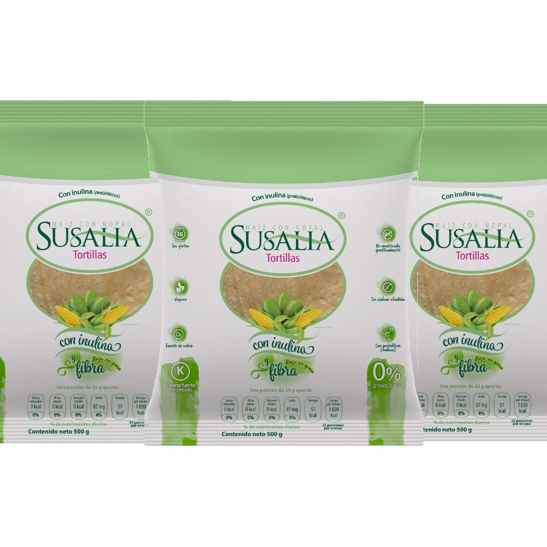 Corn and Nopal Tortillas (3 Pack)