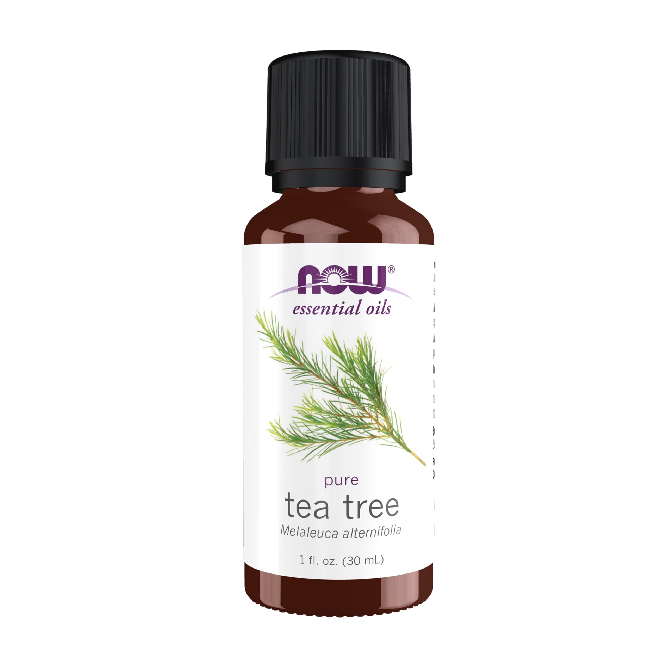 NOW Essential Oils, Tea Tree Oil, Cleansing Aromatherapy Scent, Steam Distilled, 100% Pure, Vegan, Child Resistant Cap, 1-Ounce