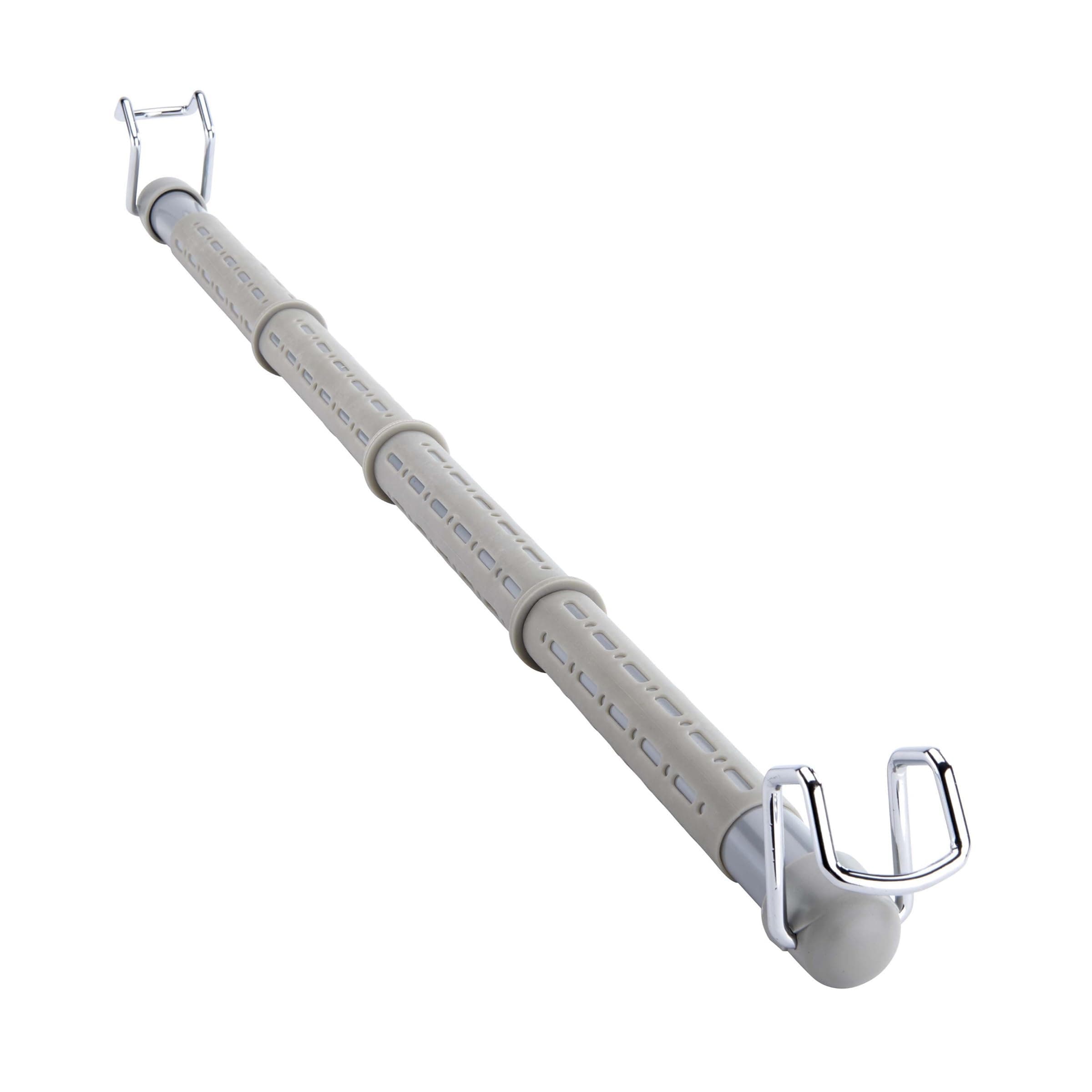 Car Clothes Hanger Bar - Carbon Steel Telescoping Clothes Rod for Car, Truck or Van With Solid Metal Hooks - Fully Assembled Expandable Car Clothes Hanging Bar Adjusts Up To 60" Long