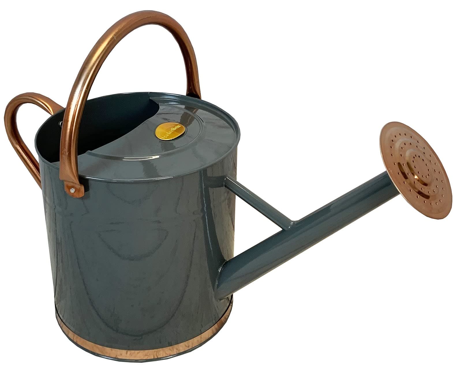 French Grey & Copper Colour Metal Watering Can (9 Litre)