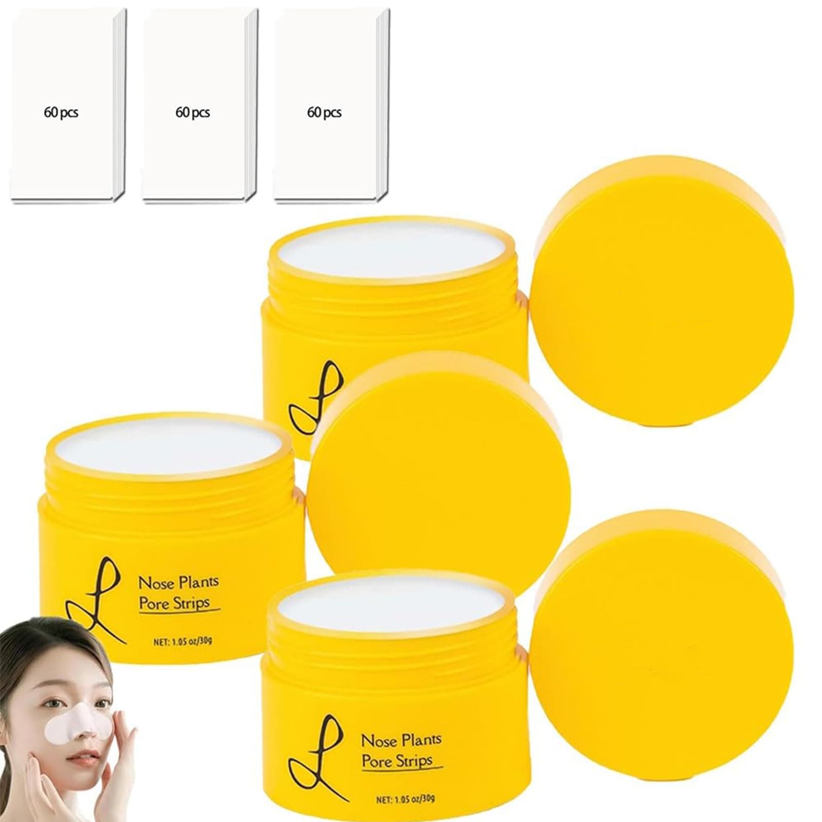 Luelle Deep Cleansing Pore Strips, Luelle Blackhead Remover with Strips, Nose Strips for Blackheads, Blackhead Remover Peel off Mask for All Skin, Blackhead Removal with Strips (3pcs)