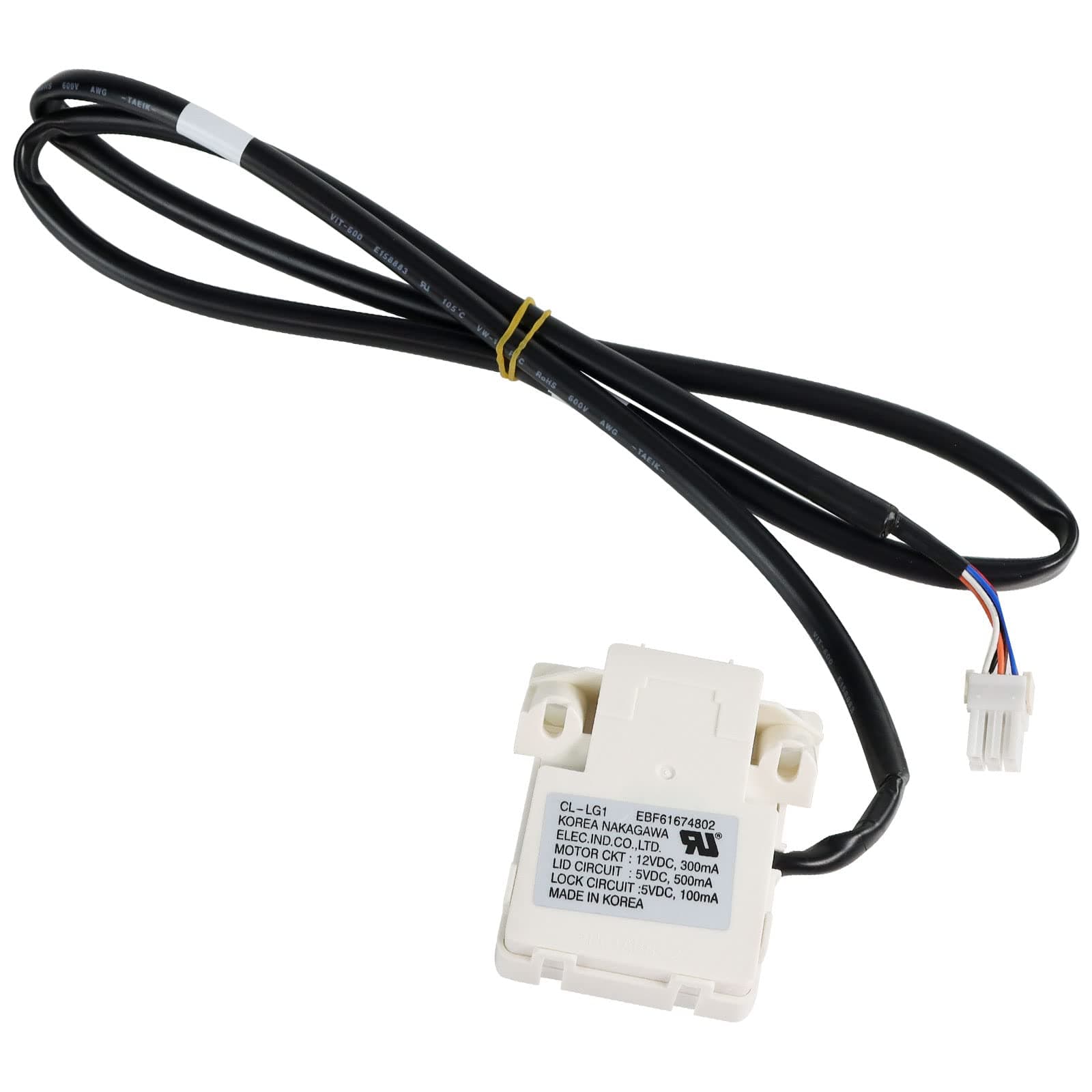 EBF61674802 EBF60665201 Washer Lid Lock Switch NEW OEM Replacement Part by Techecook - Replacement for L-G and Ken more Washing Machine - Replaces PS8751171, AP5785599, 2703681, EAP8751171