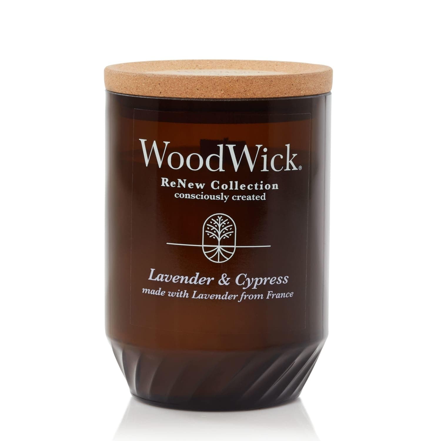 Lavender & Cypress Gifts for Women and Men, 13 oz. WoodWick Renew Large Candle with Crackling Wick