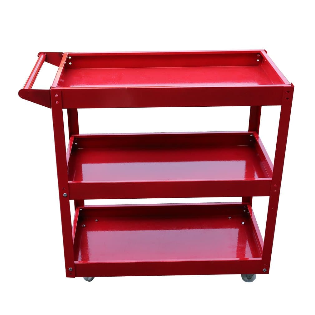 3 Layers Non-folding Metal Storage Trolleys Racks Kitchen Shelving Holders Utility Organizer Drawer Organizers Standing Shelf Units Service Carts With 4 Rolling Castors Wheels,Load Capacity:450lb