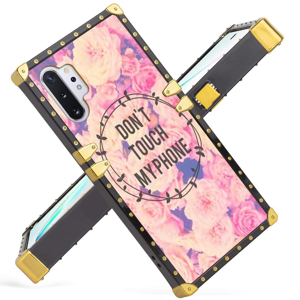 Luxury Case Samsung Galaxy Note 10+ Note 10 Plus 5G 2019 Release (Pink Rose Quotes)