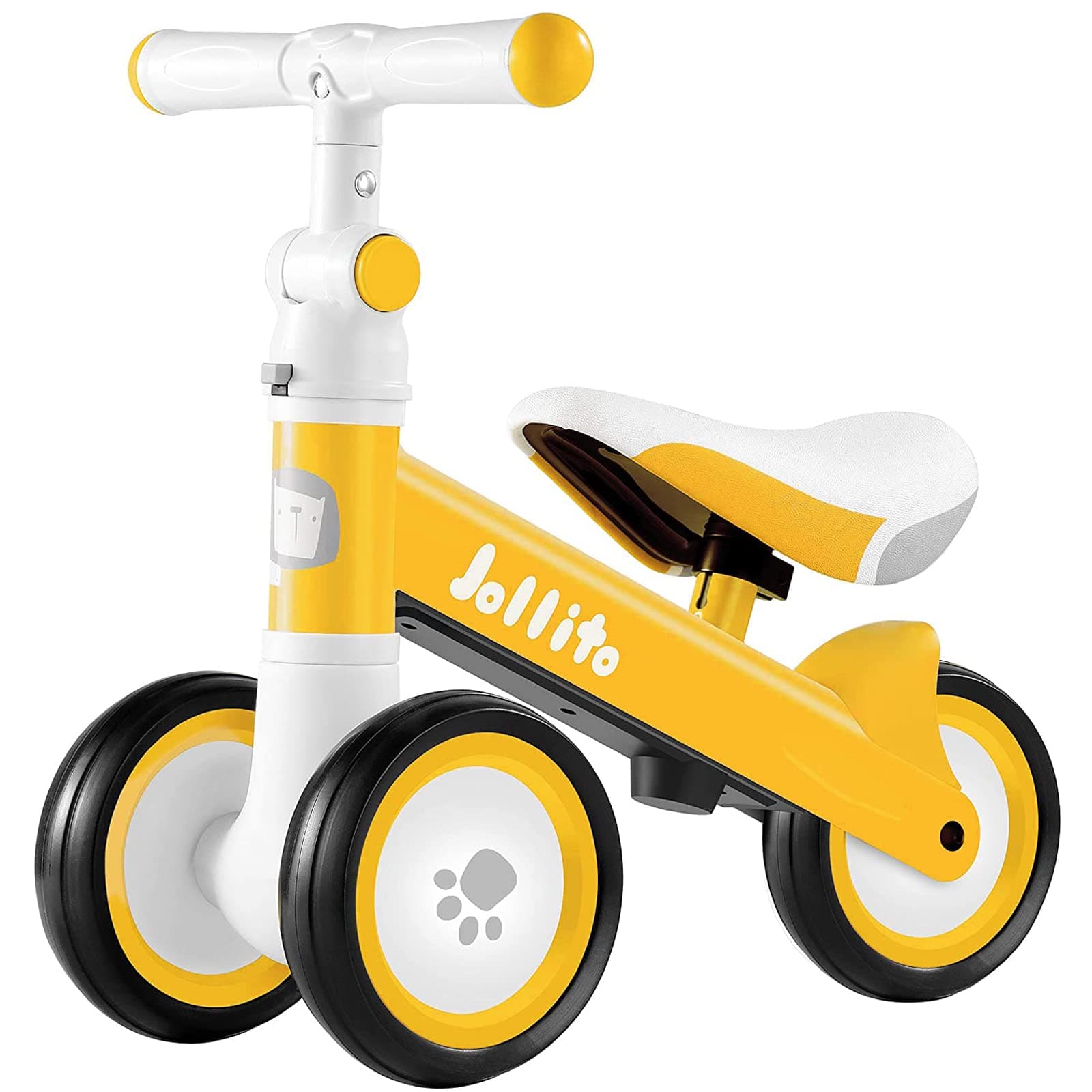 JOLLITO Baby Balance Bike, Adjustable Toddler Bicycle 12-24 Months, Best Birthday Gifts Toys for 1 Year Old Boys Girls