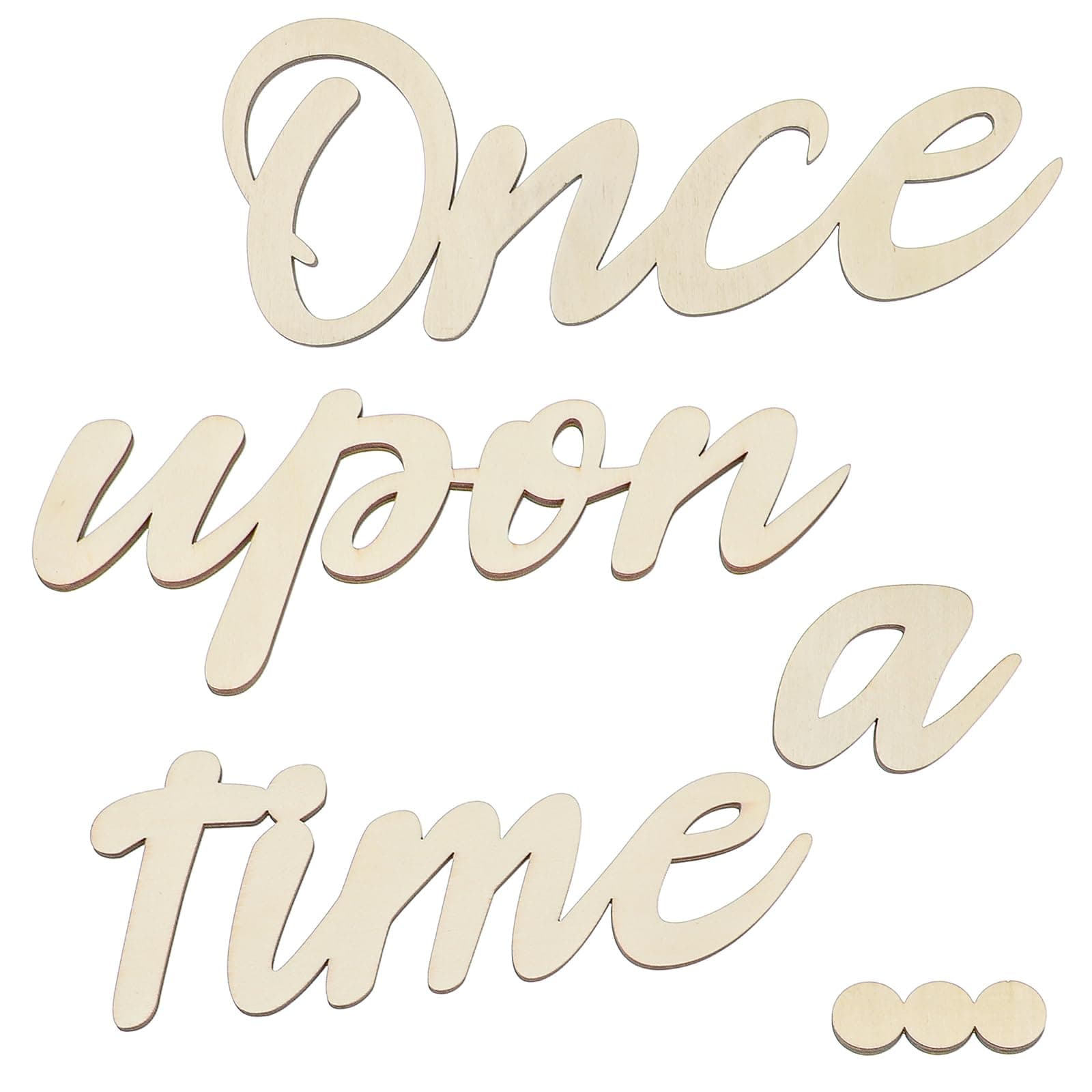 Dimeho Once Upon a Time Sign Nursery Wall Decor, Wooden Once Upon a Time Wall Decor for Reading Corner Room Family Bookshelf Home Décor Birthday Present DIY Decoration