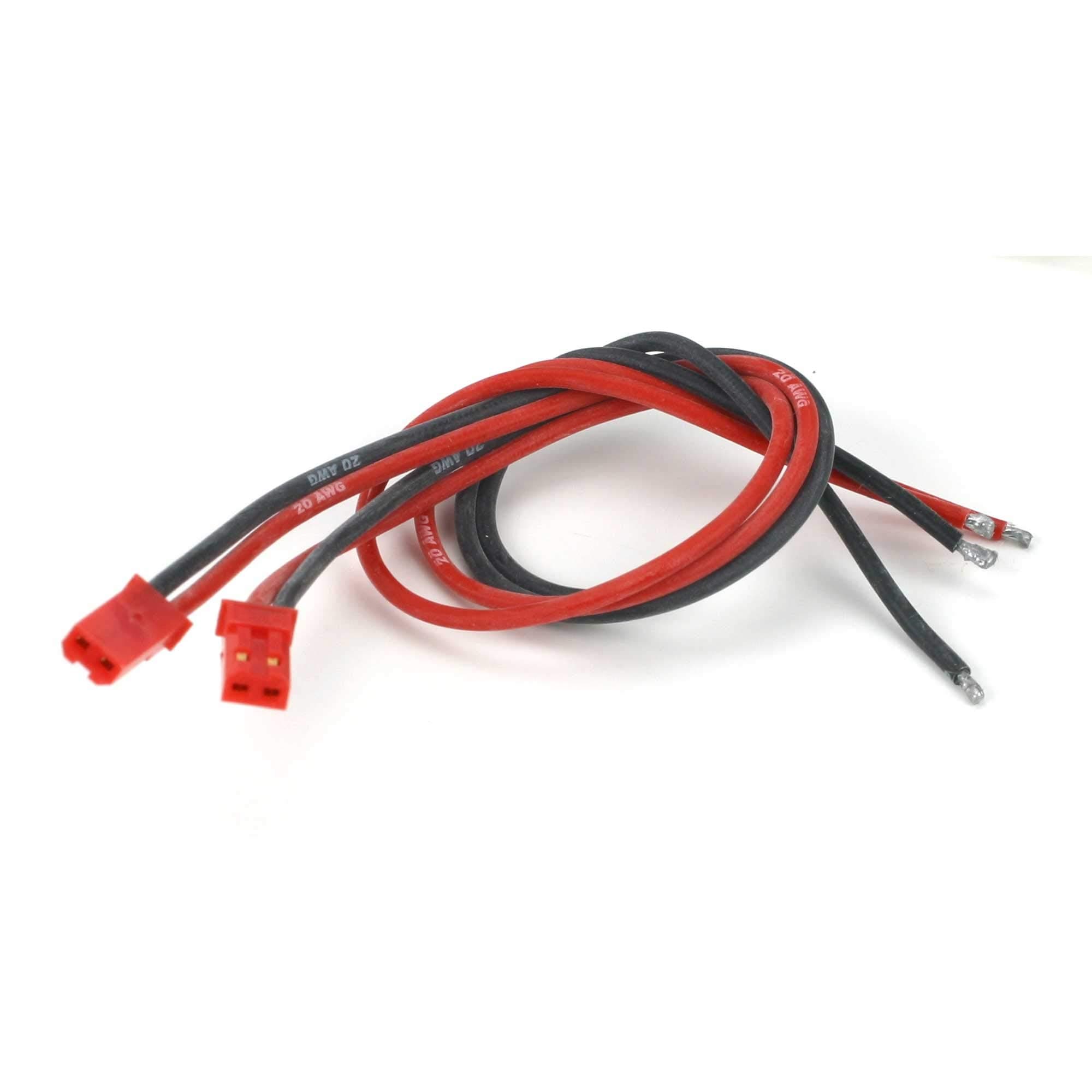 E-flite Connector with Lead: RCY Male, 20 AWG (2), EFLA242
