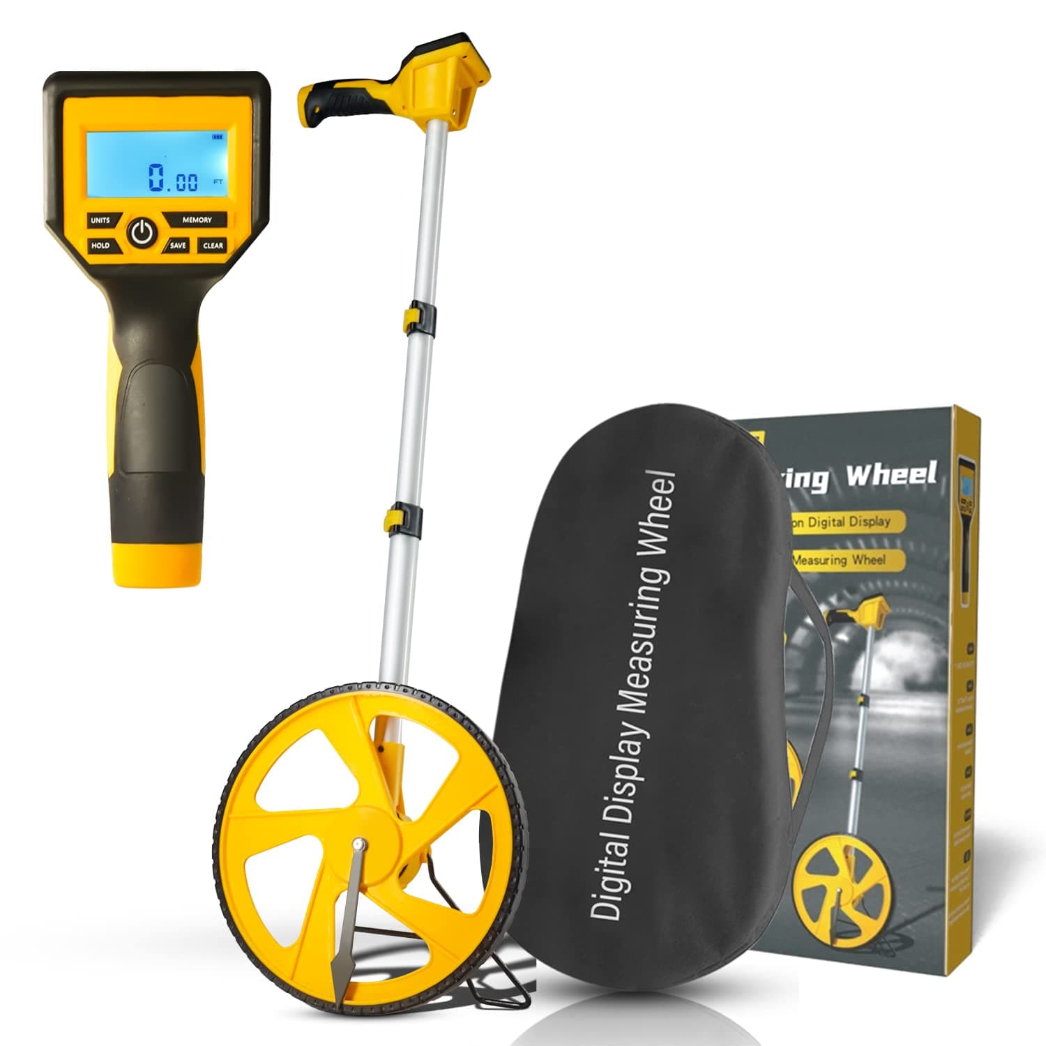 Zozen Measuring Wheel Digital Display High Precision, Premium Measure Wheel with Backlit Display, Multifunction-Metric/Imperial/Hold/Save/Memory etc.