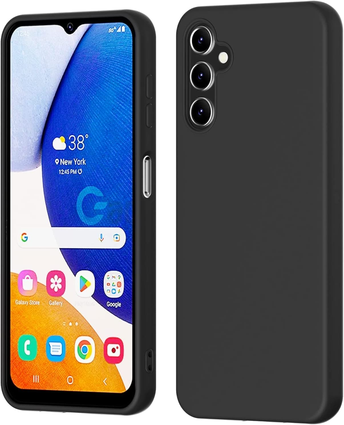 EMODIL Samsung Galaxy A14 Case Cover Black Slim Fit for Soft TPU Back Cover Flexible Silicone Cover Matte Samsung Galaxy A14 5G ® (Black)