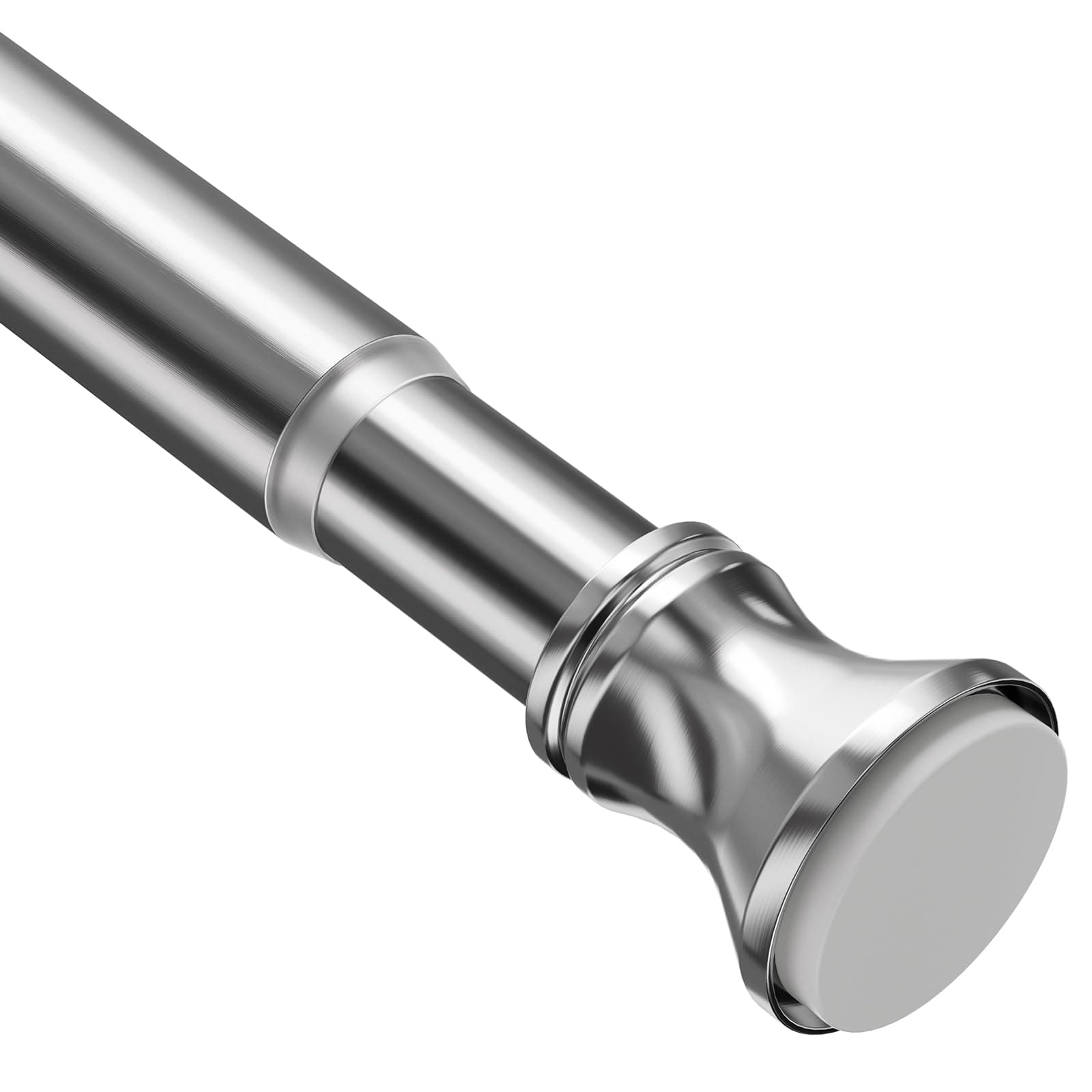 Spring Tension Shower Curtain Rod, 54-90 Inches Rust-Resistance Tension Curtain Rod Bathroom Rod, Adjustable Shower Curtain Rod No Drill, Chrome