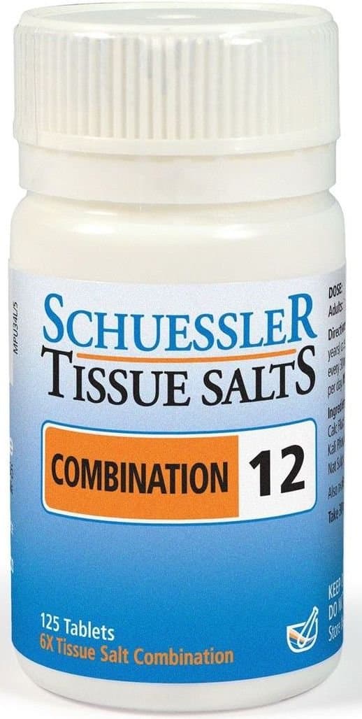 Schuessler Combination 12 Tissue Salts Tablets 125 Tablets