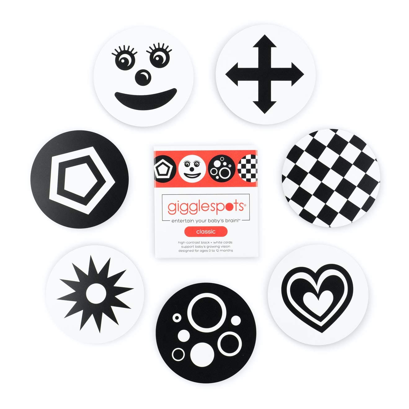 Gigglespots: Black and White Baby Flashcards (Cards for Babies, Classic)