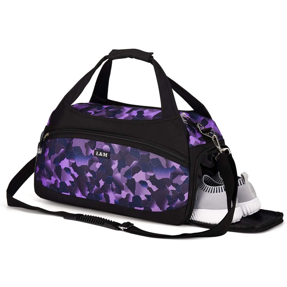 Kuston Gym Bag with Shoes Compartment Sport Bag Duffel Bag for Men&Women