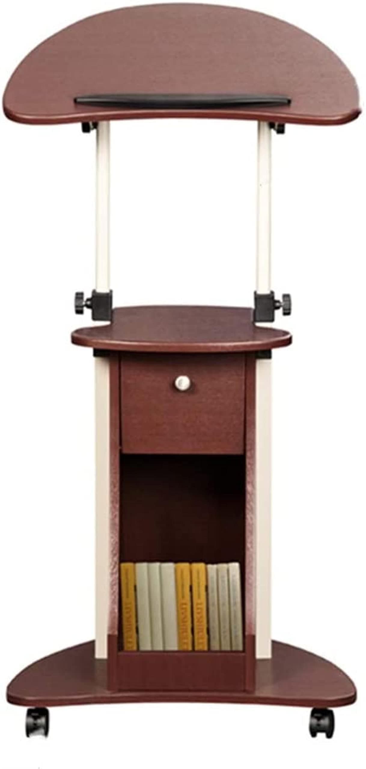 RKNHXAJ Podium Floor Lectern Portable Height Adjustable Lectern Stand Floor Sound Lectern Speaking Lectern with Drawer Presentation for Churchs