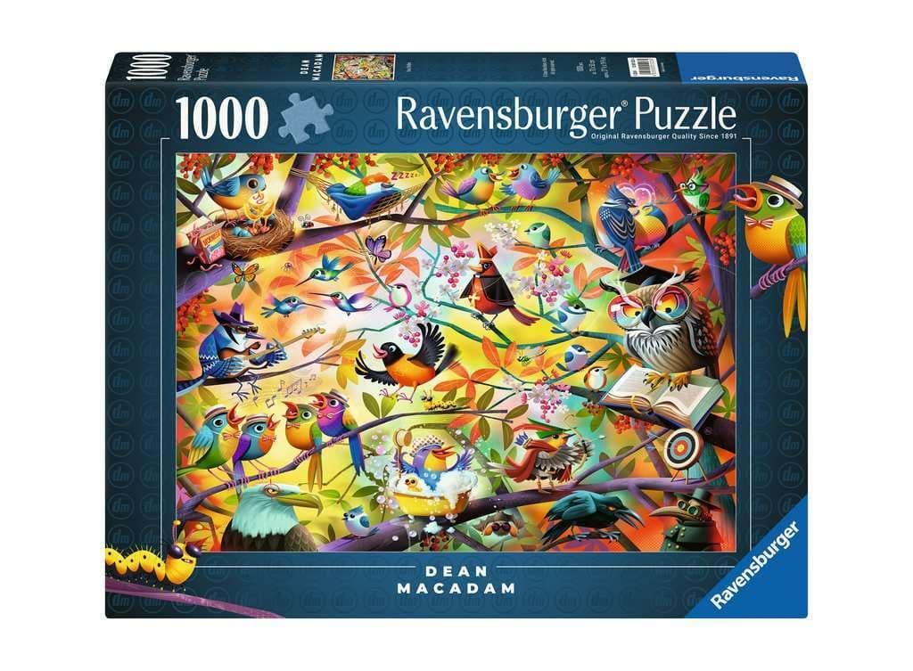 Ravensburger Busy Birdies 1000 piece Jigsaw Puzzle for Adults and Kids Age 12 and Up