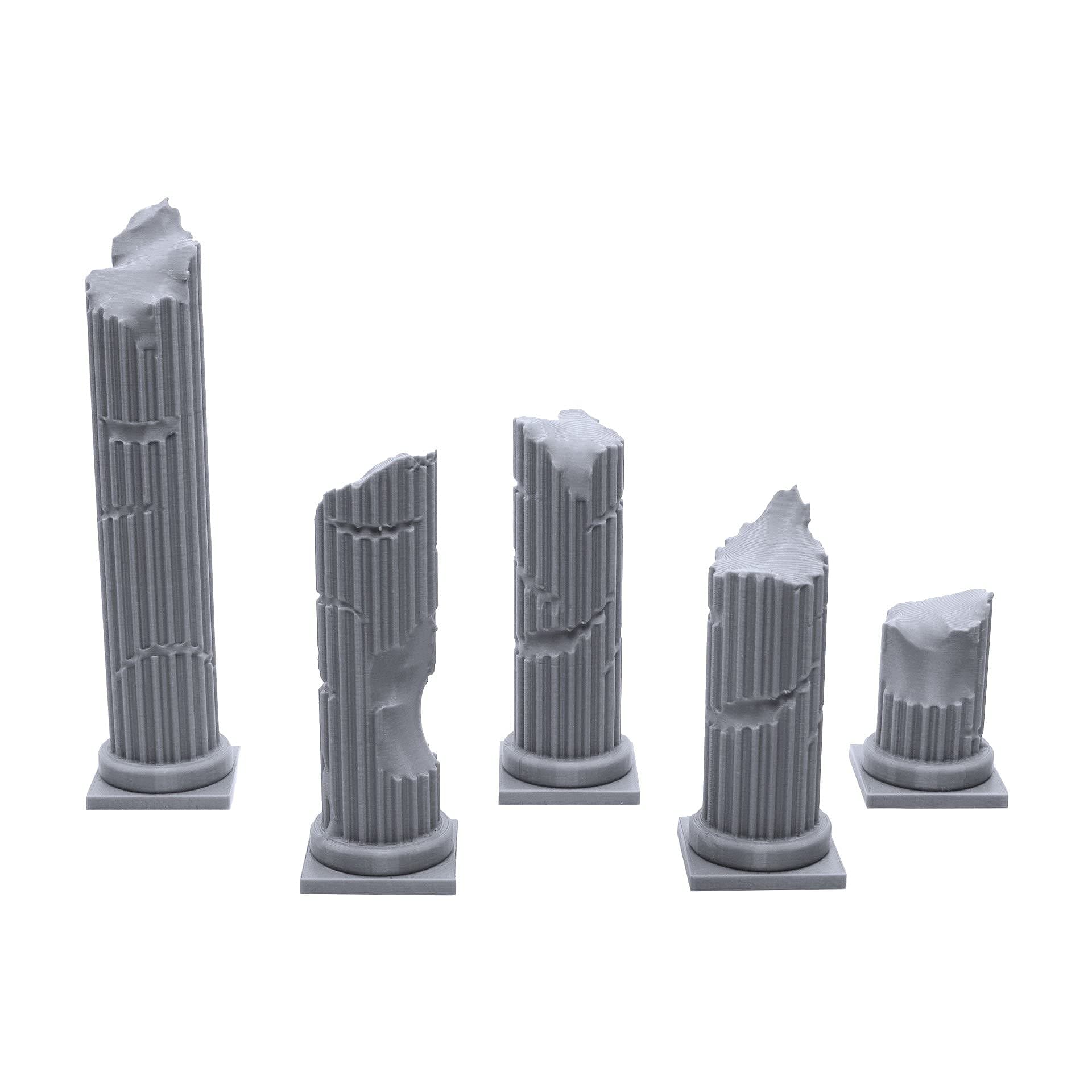 EnderToysRoman Ruined Pillars, Terrain Scenery for Tabletop 28mm Miniatures Wargame, 3D Printed and Paintable