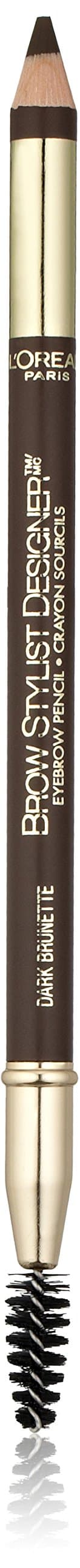 L'Oreal Paris Brow Stylist Designer Eyebrow Pencil, Dark Brunette [315] 0.045 oz