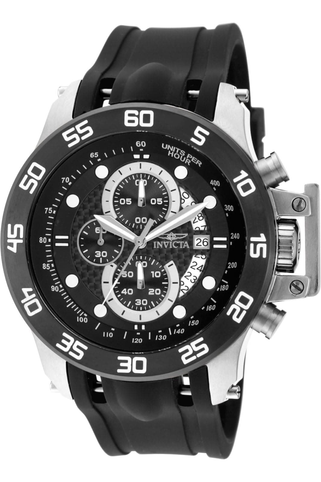 Men's I-Force Analog Display Japanese Quartz Black Watch