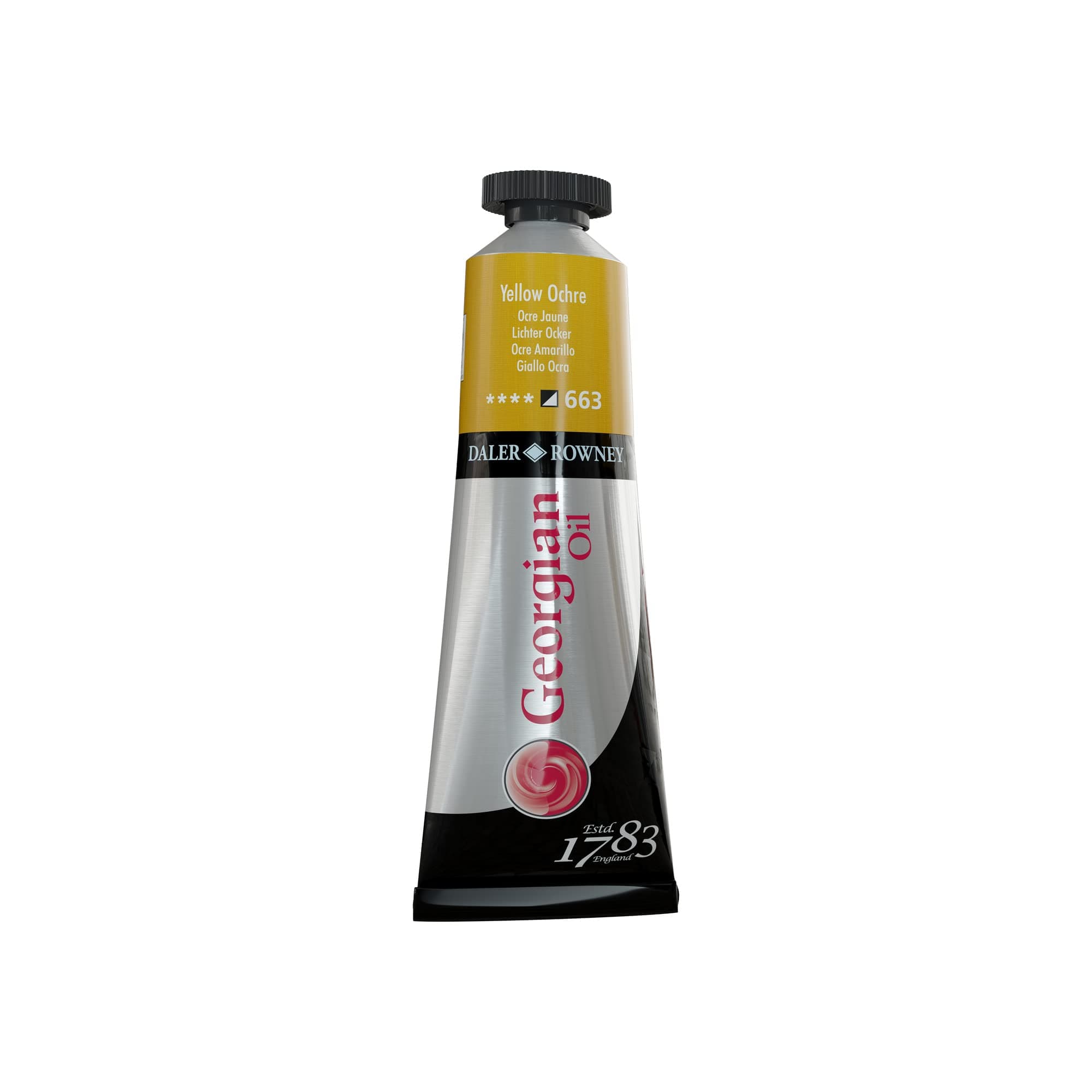 Daler RowneyGeorgian Oil Paint Yellow Ochre 38ml Tube - Art Paints for Canvas Paper and More - Oil Painting Supplies for Artists and Students - Artist Oil Paint for Any Skill Set