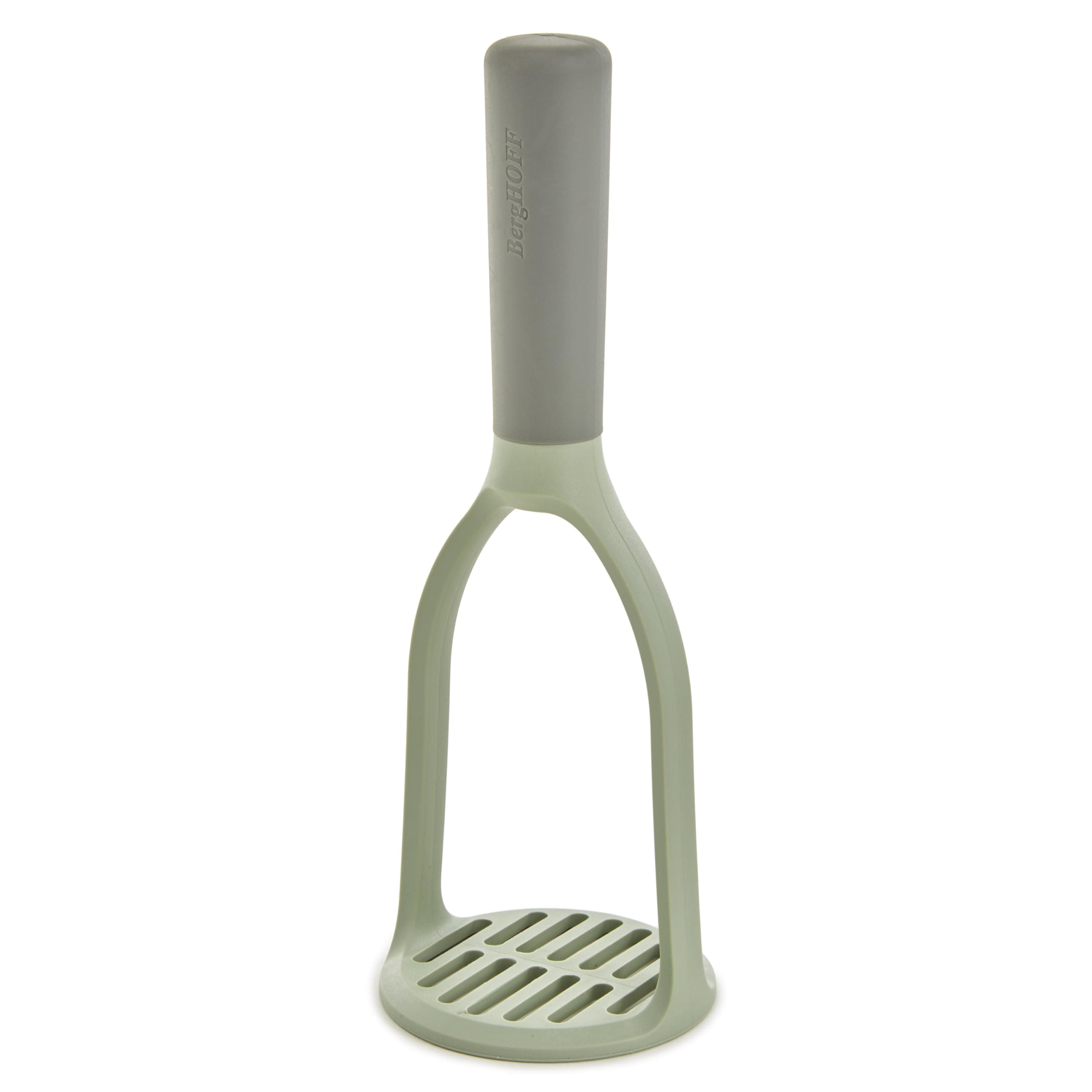 Balance Nylon Potato Masher 3.25" x 9.25", Recycled Material, Soft-touch Handle, Slotted Plate, For Avocado, Beans, Lightweight, Heavy Duty, Safe Grip
