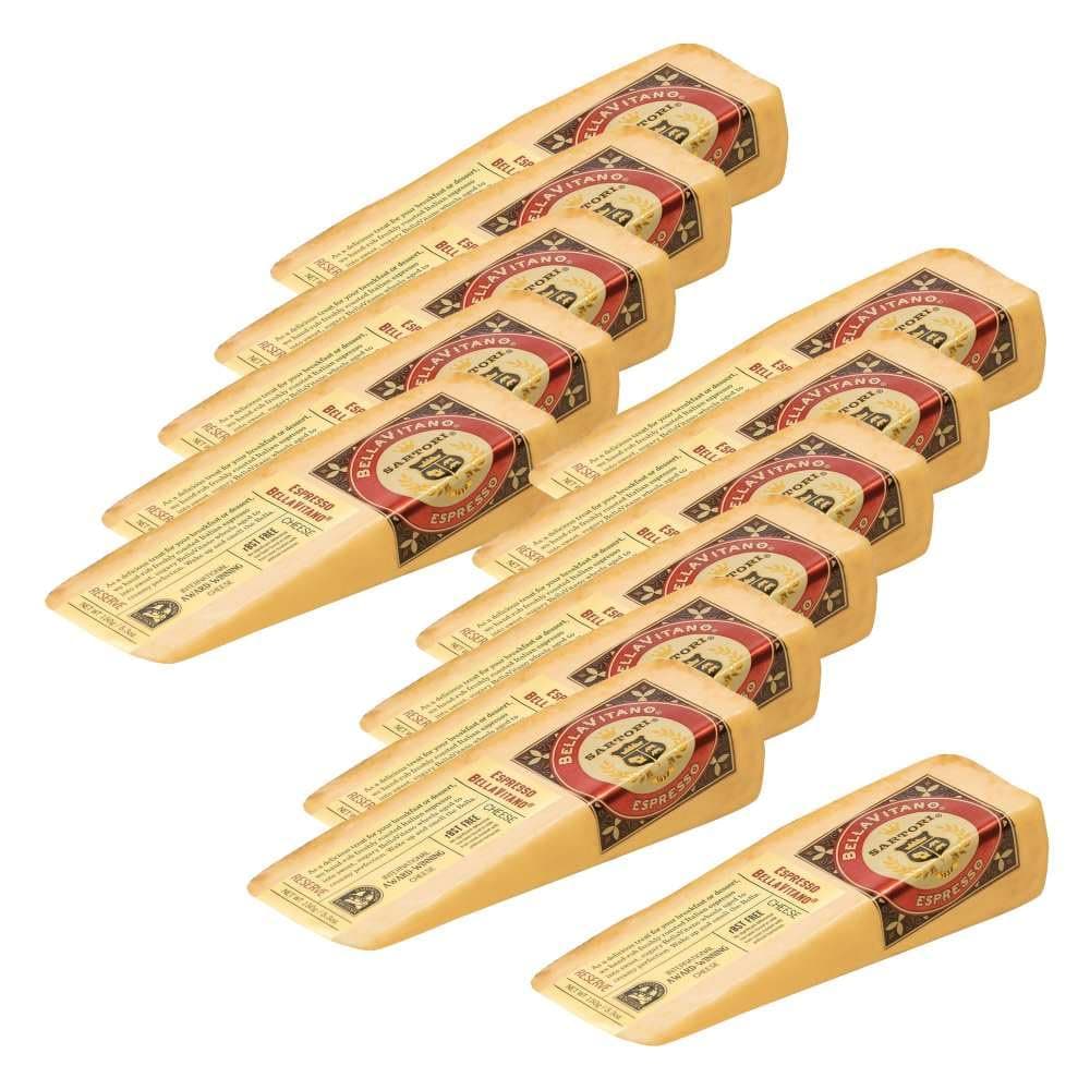 Reserve Espresso BellaVitano Cheese Wedge, 5 Ounce -- 12 per case.