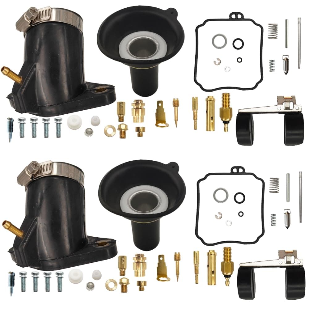 2-Pack Carburetor Carb Rebuild Repair Kits Replacement for Yamaha V Star 650 XVS650 1998-2016 XVS650A 1998-2010 XVS650AT 2002-2010